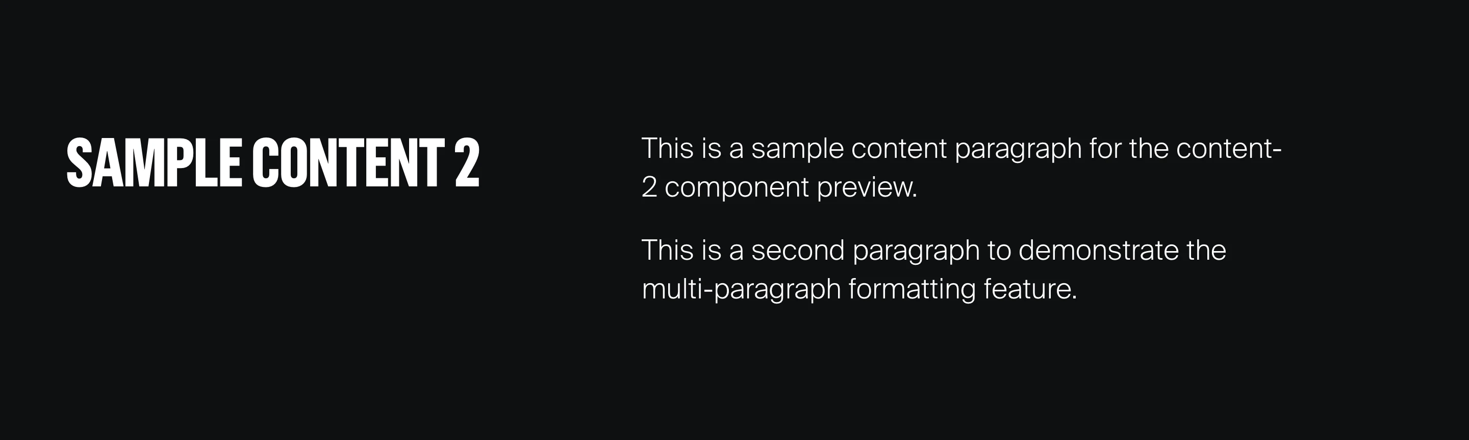 Content 2 component