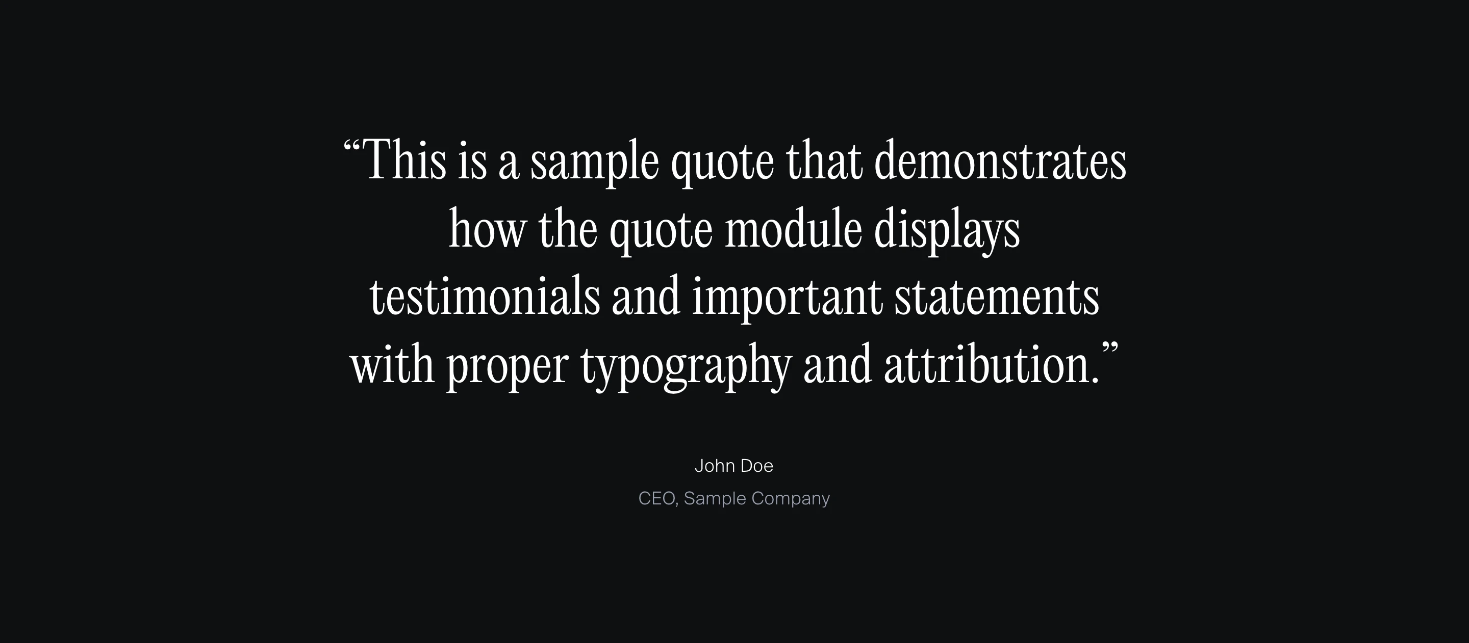 Module Quote component
