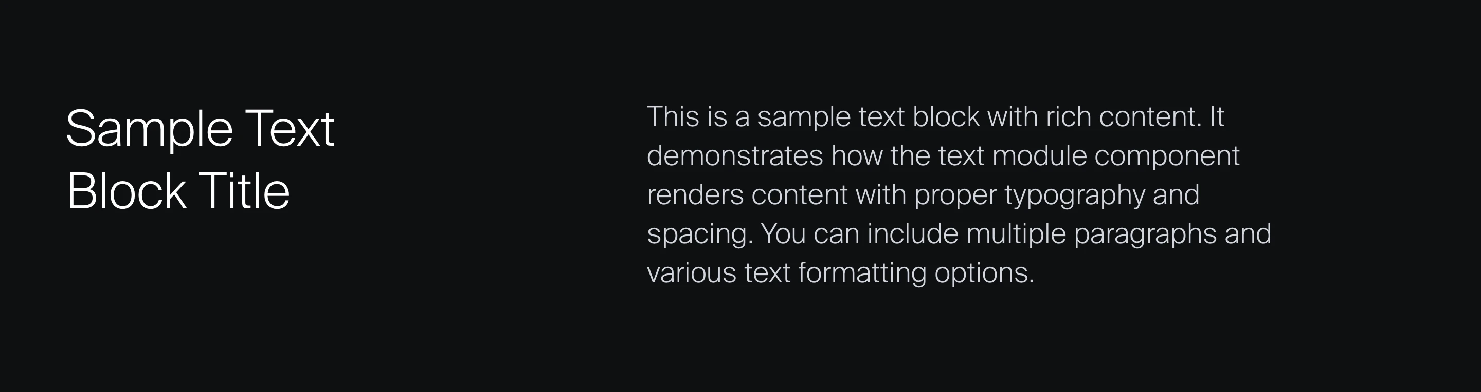 Module Text Box component